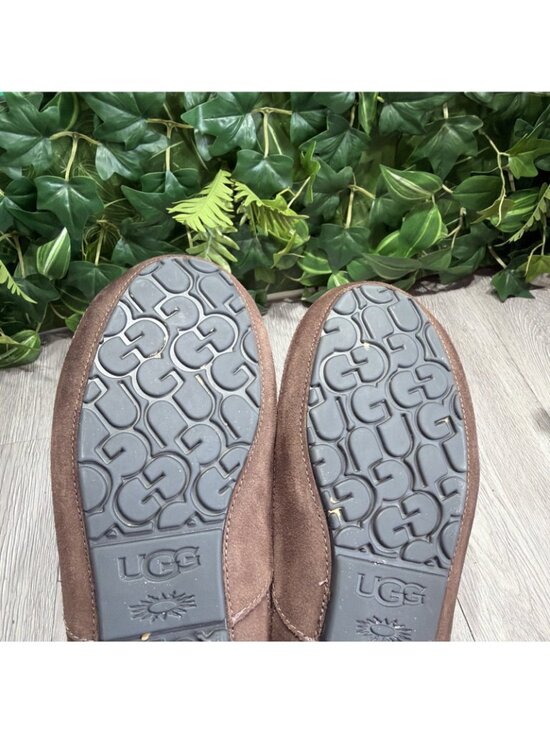 UGG Men\'s Brown Sheepskin Suede Slippers Moccasin Shoes Size 9 Comfort 1101110 main image 11